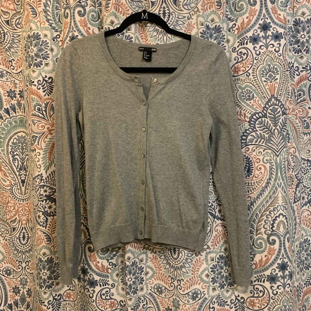 Gray cardigan